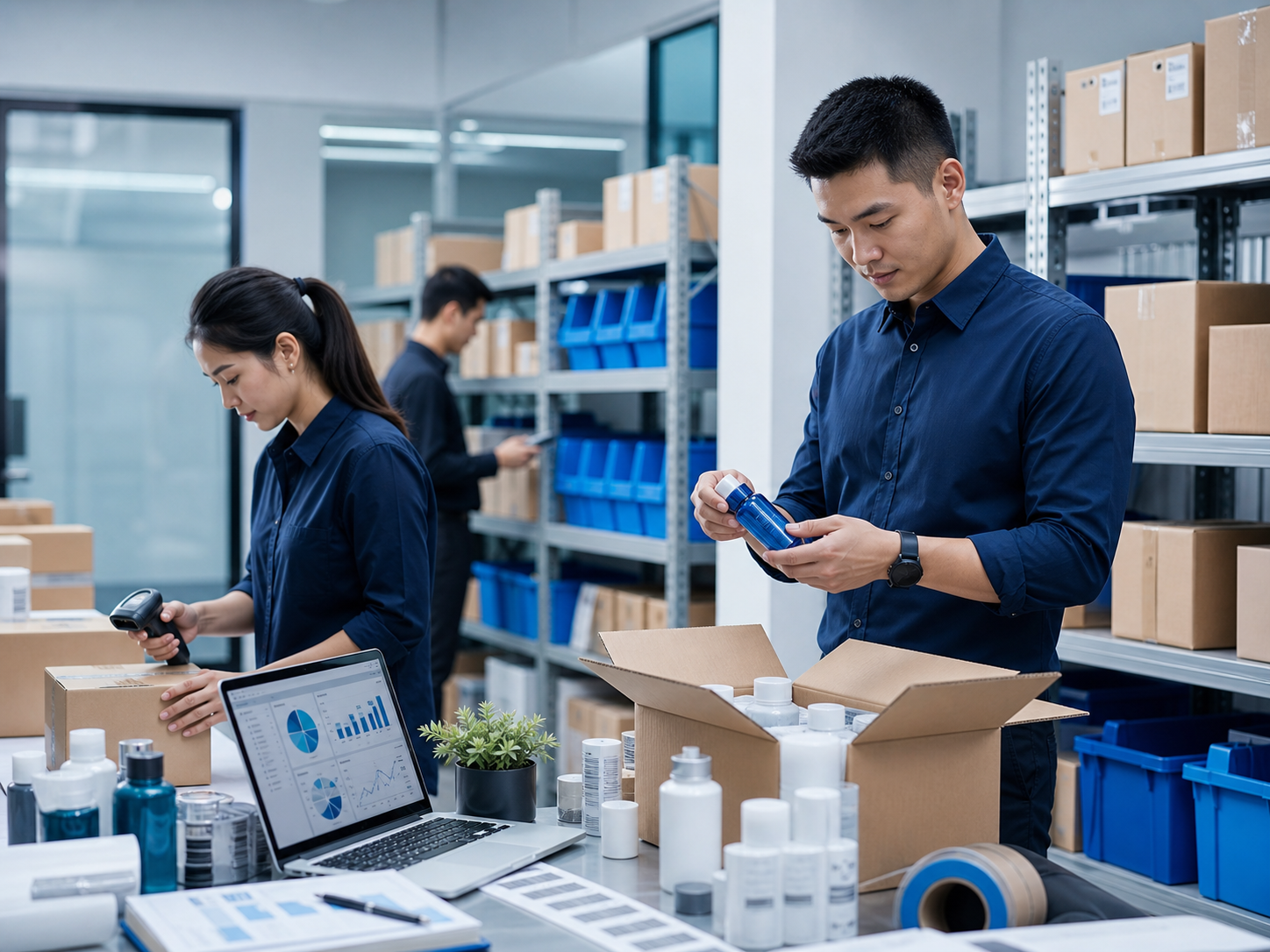 商品管理と出荷準備のイメージ